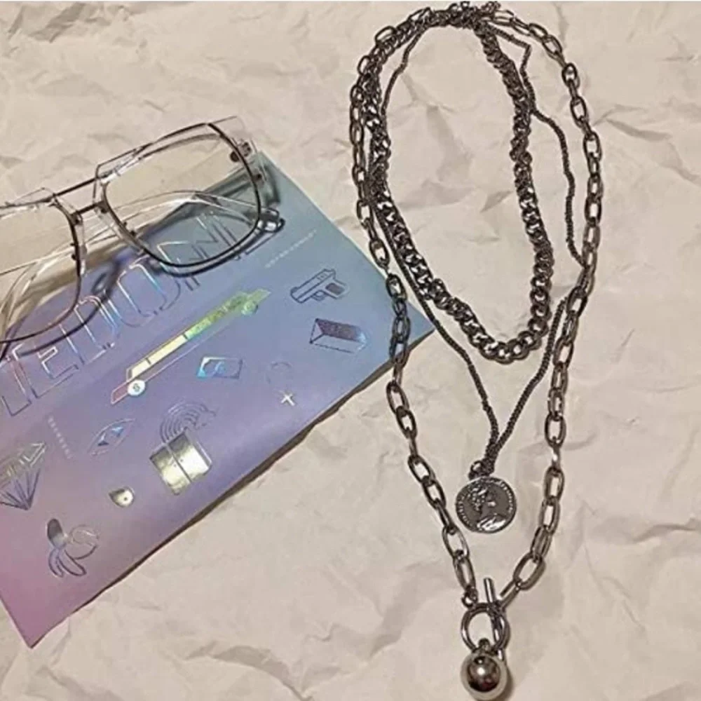 Punk Layered Chain Choker Necklace
